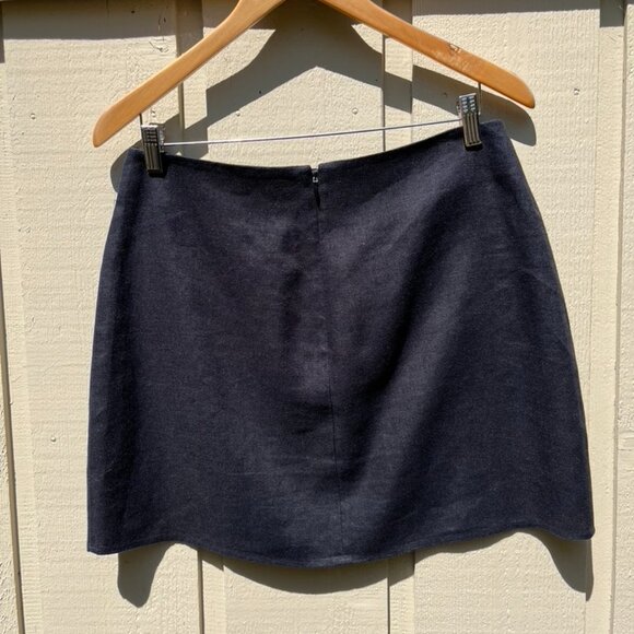 Reformation Black Linen A-Line Skirt - Size 10 - Picture 5 of 9